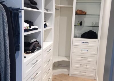 Direct Glass Melamine Walk-in Closet white